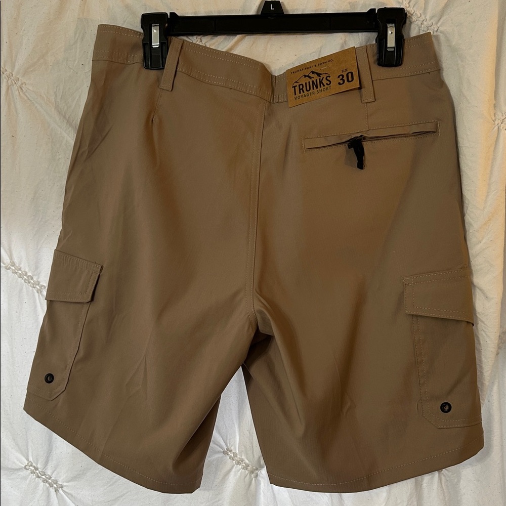 Trunks Surf & Swim Co. Voyager Men’s Cargo Shorts in  Khaki Color Size 30 - Picture 4 of 7